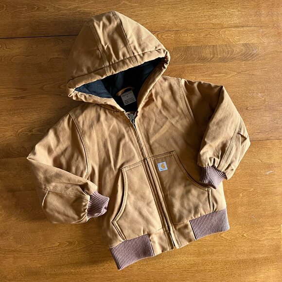 Carhartt tan canvas jacket 4T NWOT - Picture 1 of 7